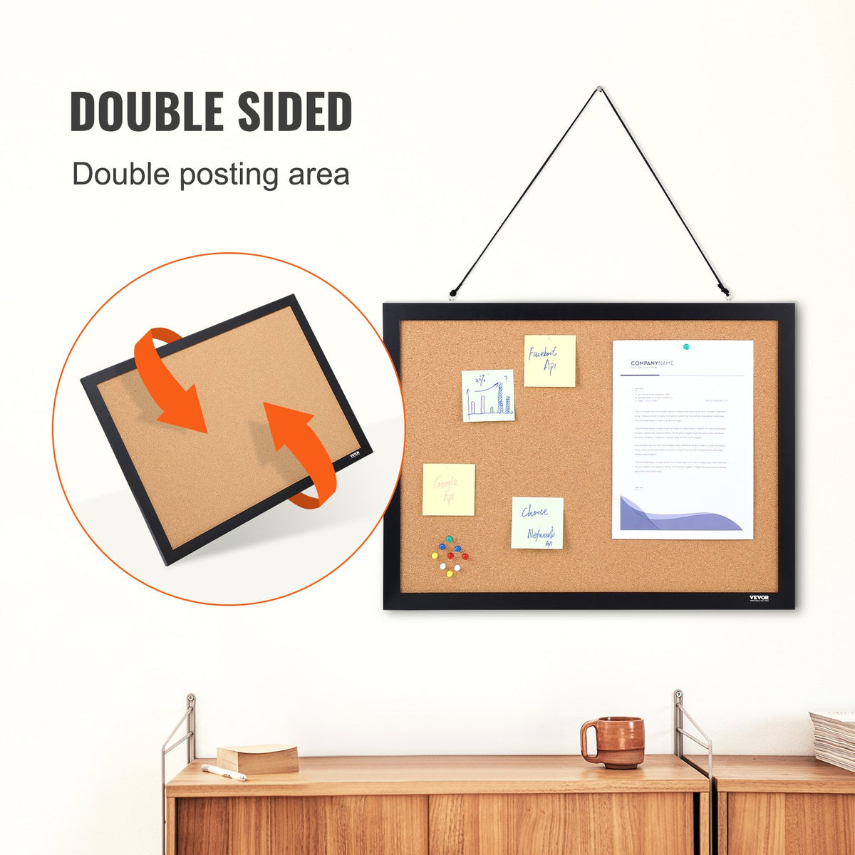 VEVOR Corkboard - Select Your Configuration - GSBYCXGFR2418A30IV0 - view 3