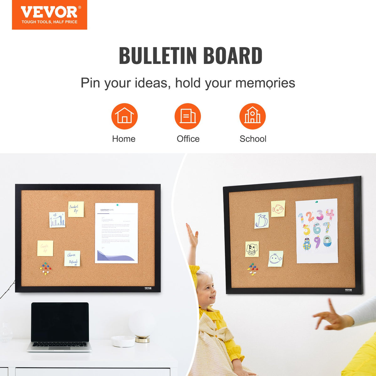 VEVOR Corkboard - Select Your Configuration - GSBYCXGFR3624S48GV0 - view 2