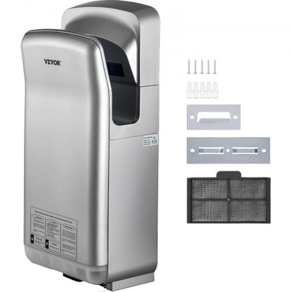 VEVOR Jet Hand Dryer, Premium Electric Commercial Blade Hand Dryer, ABS Air Dryer Hand with HEPA Filtration Wall Mount Hand Dryer, 1600W 110V Vertical Hand Dryer, High-Speed Automa - GSJLSGSPQSYS-WQO7V1 - view 1