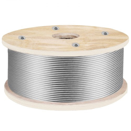 VEVOR Stainless Steel Wire Rope - 3/16", 500 ft, 1x19 - product view 1
