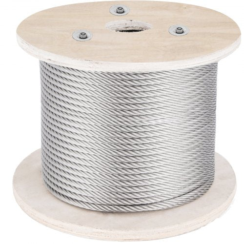 VEVOR Stainless Steel Wire Rope - 5/32", 500 ft, 1x19 - product view 1