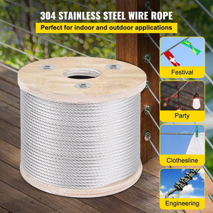 304 Stainless Steel Wire Rope Cable, 3/16", 7x19, 250 ft reel - GSS7X19-4.8MM76M1V0 - view 2