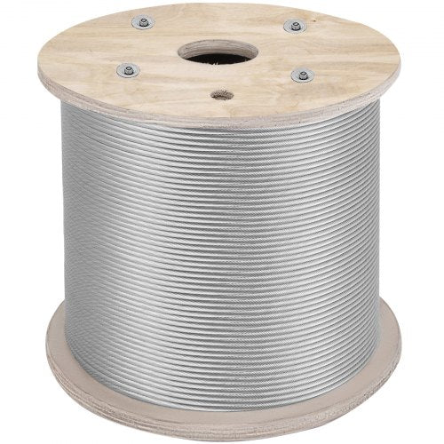VEVOR Stainless Steel Wire Rope - 1/4"/6.4MM, 200Ft, 7x19 - product view 1
