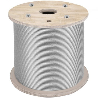 VEVOR Stainless Steel Wire Rope - 1/4"/6.4MM, 200Ft, 7x19 - product view 1
