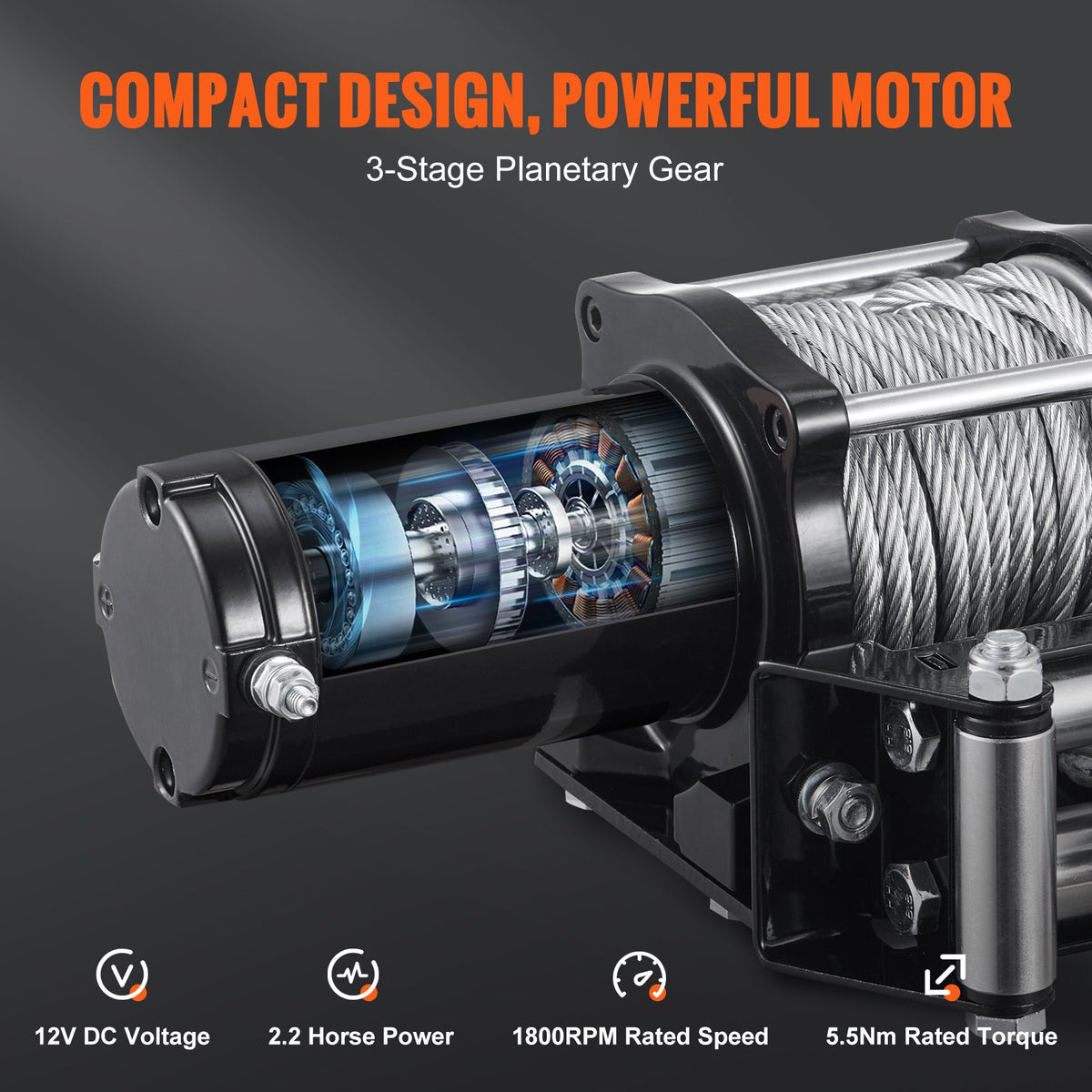 VEVOR ATV Winches - Select Your Configuration - GSSJPGSSYCYCAZZ41V9 - view 3