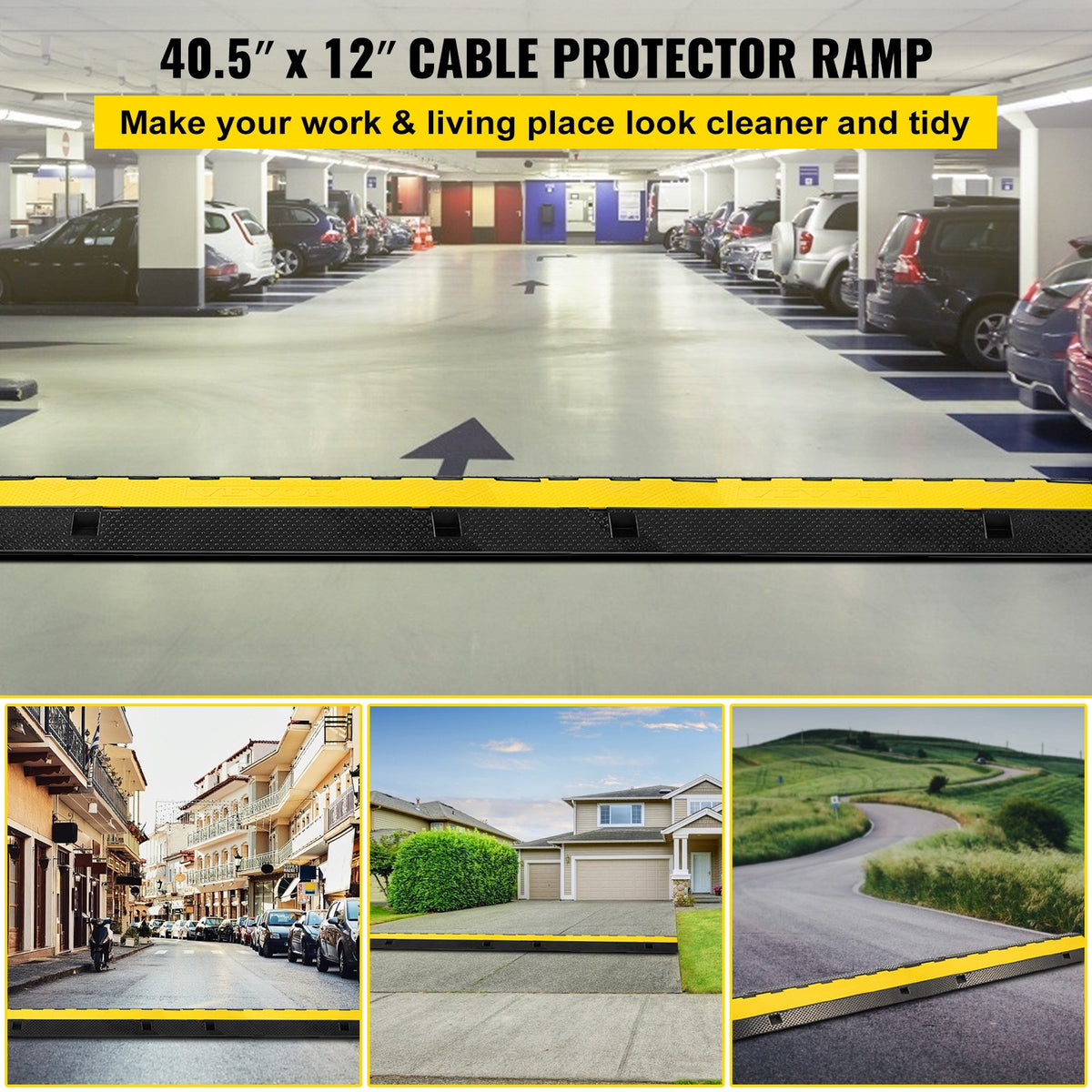 VEVOR Cable Protectors & Ramps - Select Your Configuration - GXB1000X300X45-3PV0 - view 2