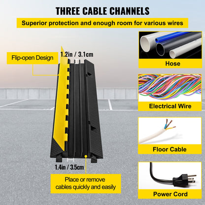VEVOR Cable Protectors & Ramps - Select Your Configuration - GXB1000X300X45-3PV0 - view 3
