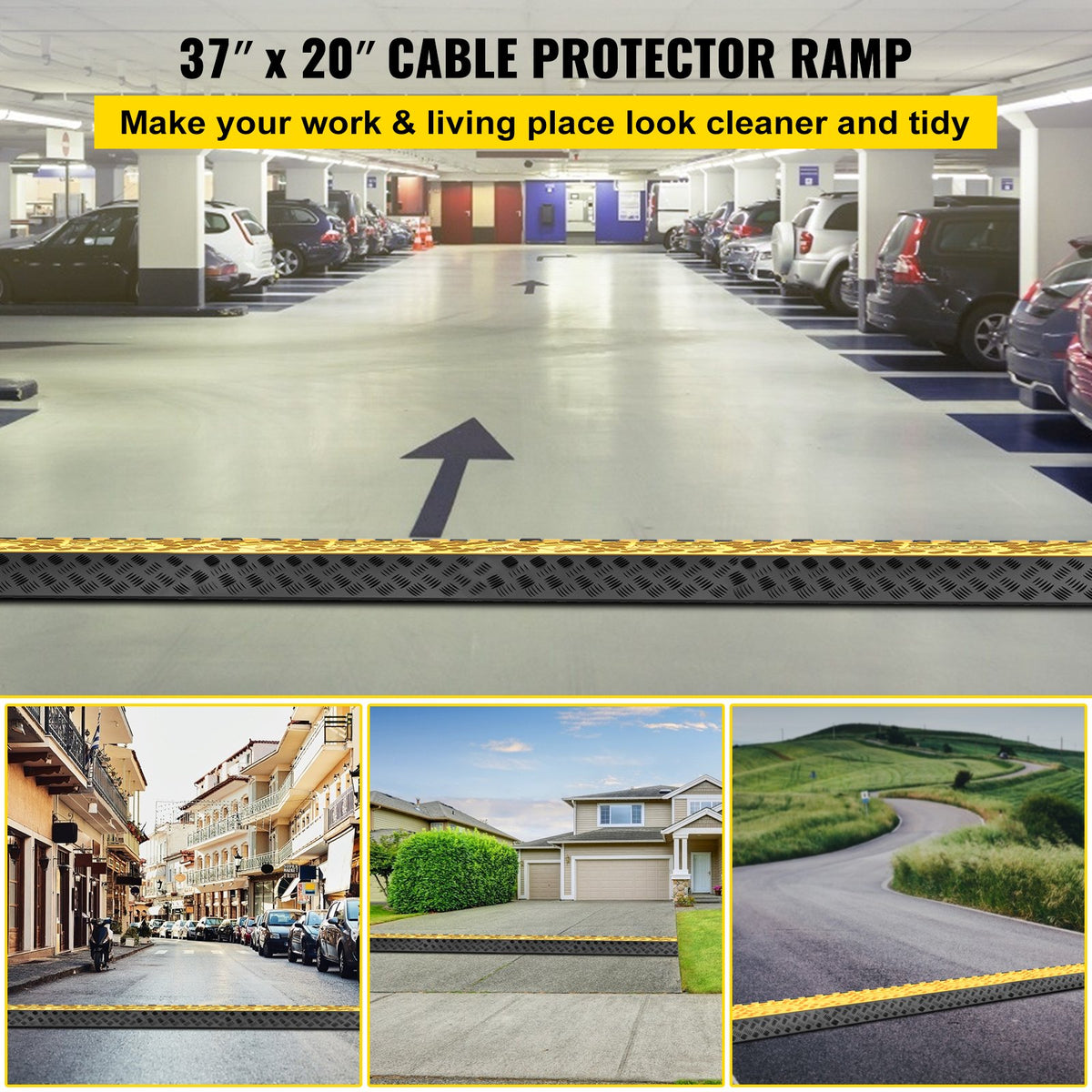 VEVOR Cable Protectors & Ramps - Select Your Configuration - GXB900X580X75-3PCV0 - view 2