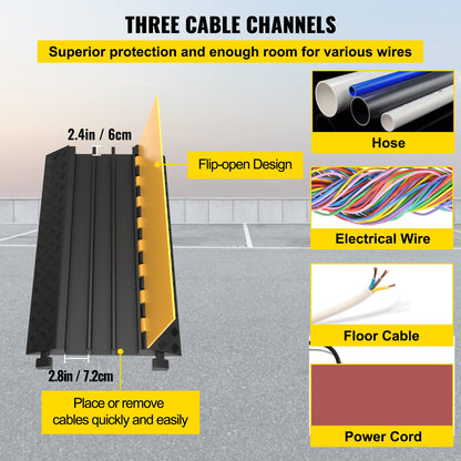 VEVOR Cable Protectors & Ramps - Select Your Configuration - GXB900X580X75-3PCV0 - view 3