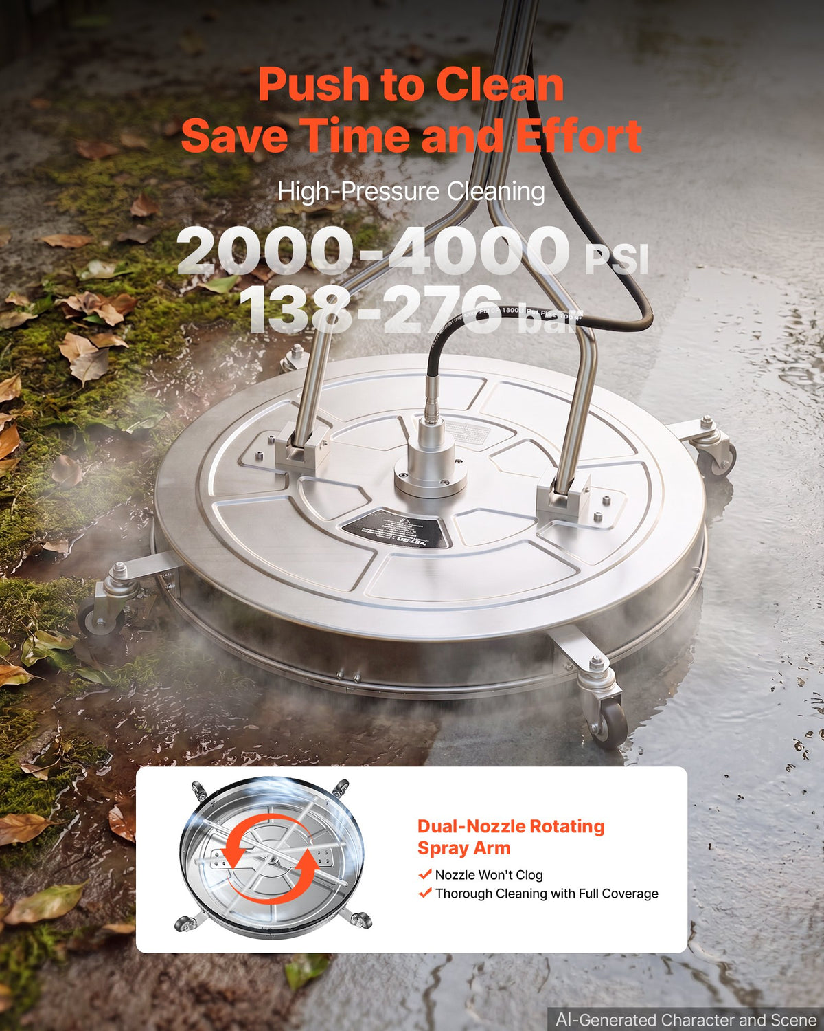 VEVOR Pressure Washer Surface Cleaners - Select Your Configuration - GYQXJBMQJQDM7BLTD001V0 - view 3