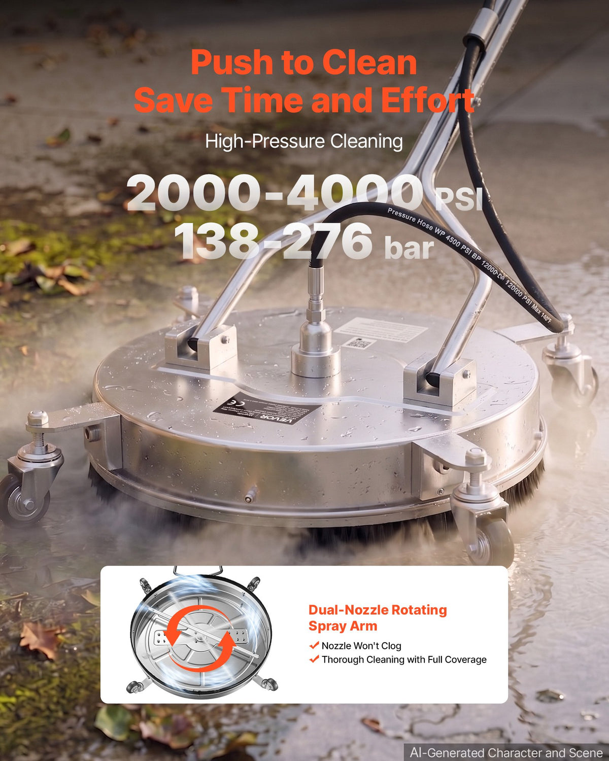 VEVOR Pressure Washer Surface Cleaners - Select Your Configuration - GYQXJBMQJQDMJWWPK001V0 - view 3