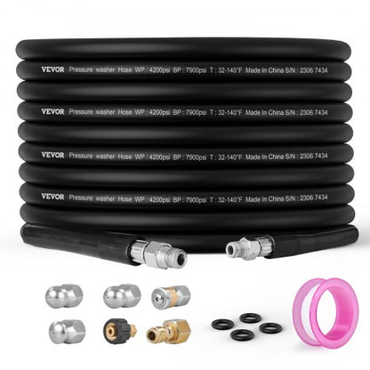 VEVOR Pressure Washer Hose - Select Your Configuration - GYQXRG100FT1WFYA4V0 - view 1