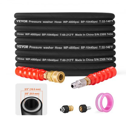 VEVOR Pressure Washer Hose - Select Your Configuration - GYQXRG100FT3TSQ9MV0 - view 1