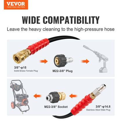 VEVOR Pressure Washer Hose - Select Your Configuration - GYQXRG100FT3TSQ9MV0 - view 2