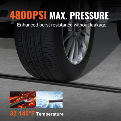 VEVOR Pressure Washer Hose - Select Your Configuration - GYQXRG100FT3TSQ9MV0 - view 3