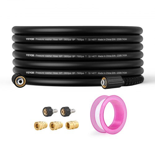 VEVOR Pressure Washer Hose - Select Your Configuration - GYQXRG50FT14NU19OV0 - view 1