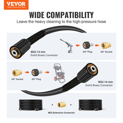 VEVOR Pressure Washer Hose - Select Your Configuration - GYQXRG50FT14NU19OV0 - view 2