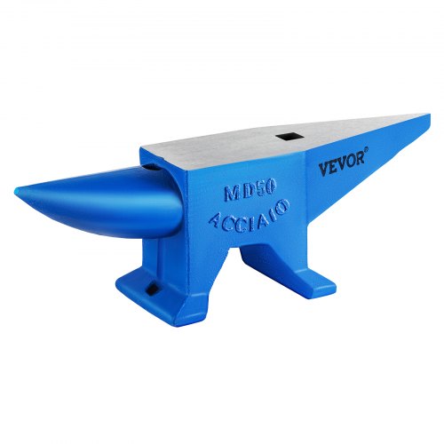 VEVOR Single Horn Anvil Cast Steel Anvil Blacksmith for Sale Forge Steel Tools with Round and Square Hole and Equipment Anvil Rugged Blacksmith Jewelers Durable and Robust Metal Working Tool 105Lbs - GZ50KGGZ000000001V0 - view 1