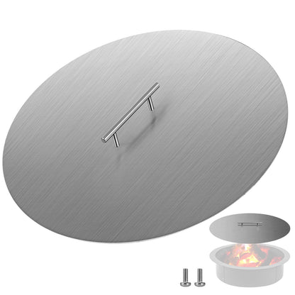 VEVOR 20 in Nominal Round Fire Pit Lid, 304 Stainless Steel, One-Piece - detail 2