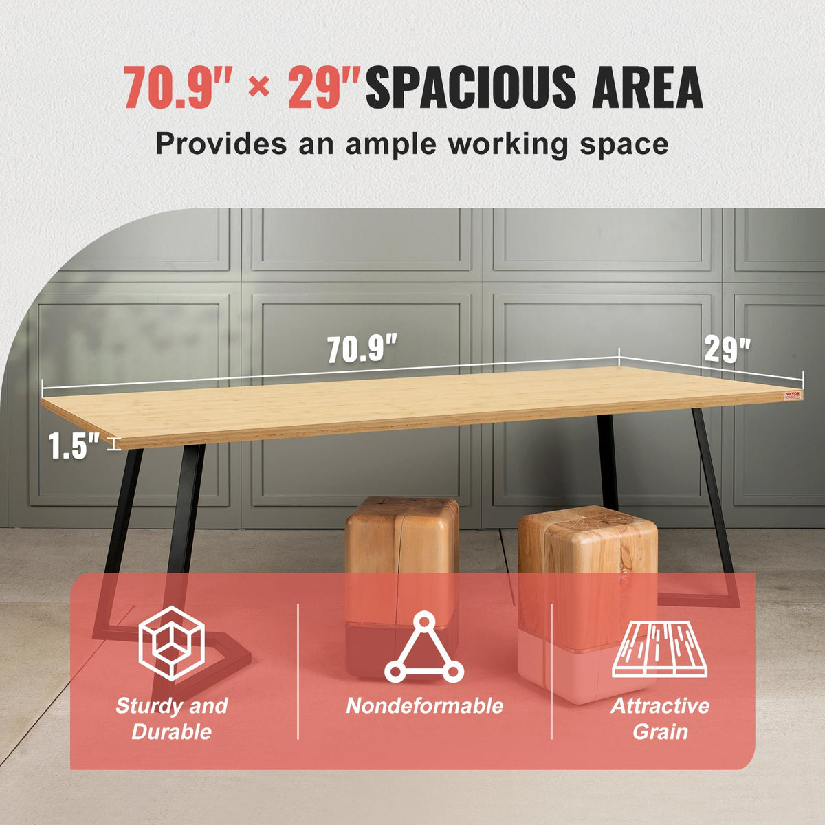 VEVOR Workbench Tops - Select Your Configuration - GZTZMSMB7230GBMW8V0 - view 3