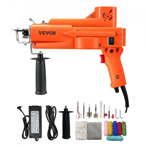 VEVOR Tufting Gun, 2 in 1 Cut & Loop Pile, Electric Carpet Weaving Flocking Machine, Rug Machines Starter Kit, 7-27 Stitches/sec High Speed Rug Making Tools, 4-25 mm Adjustable - HAQCRJ21100W5BQ3HV1 - view 1