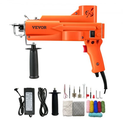 VEVOR Tufting Gun, 2 in 1 Cut & Loop Pile, Electric Carpet Weaving Flocking Machine, Rug Machines Starter Kit, 7-27 Stitches/sec High Speed Rug Making Tools, 4-25 mm Adjustable - HAQCRJ21100W5BQ3HV1 - view 1