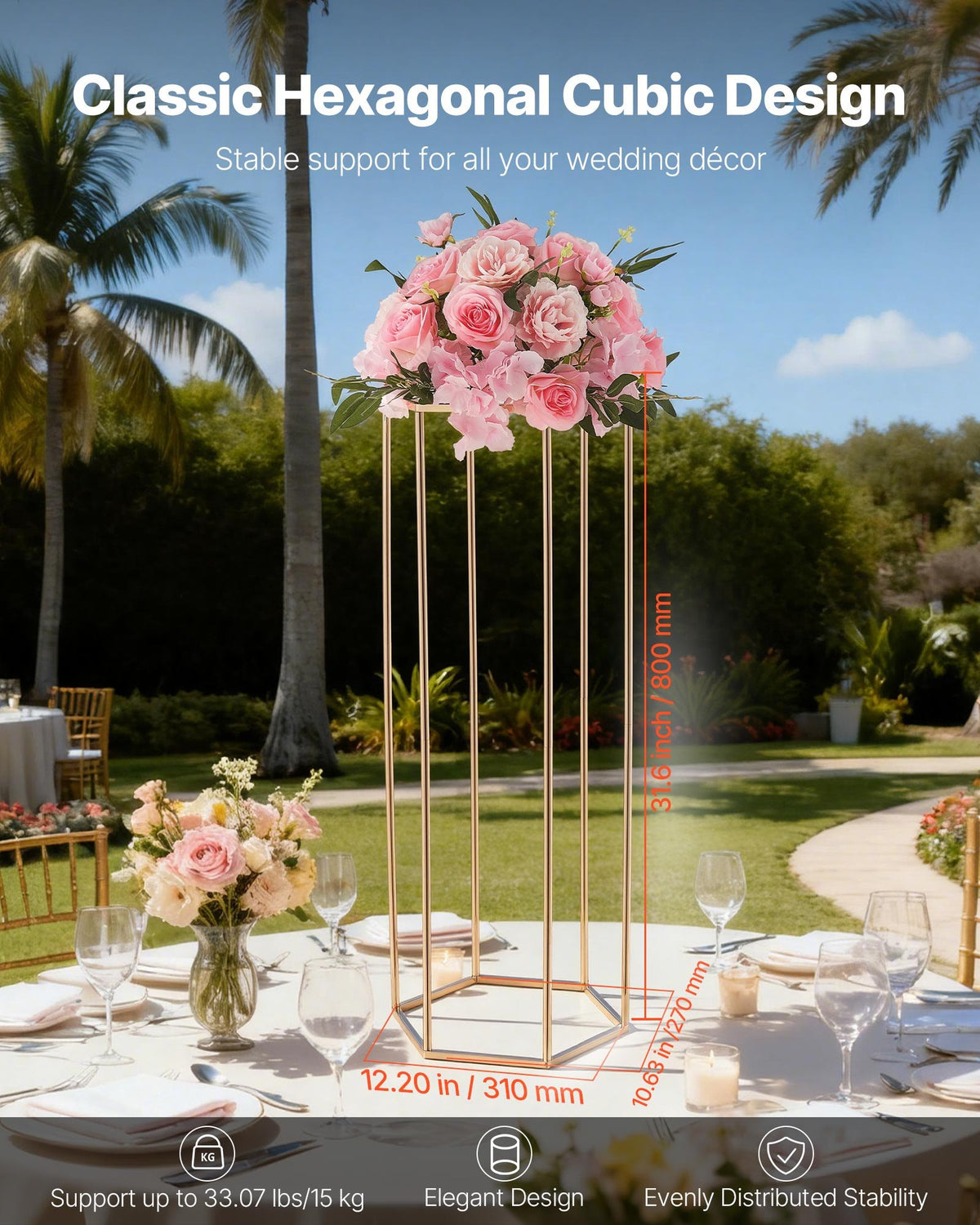 VEVOR Wedding Flower Rack - Select Your Configuration - HLHJLFT10J80XDSZ1001V0 - view 2