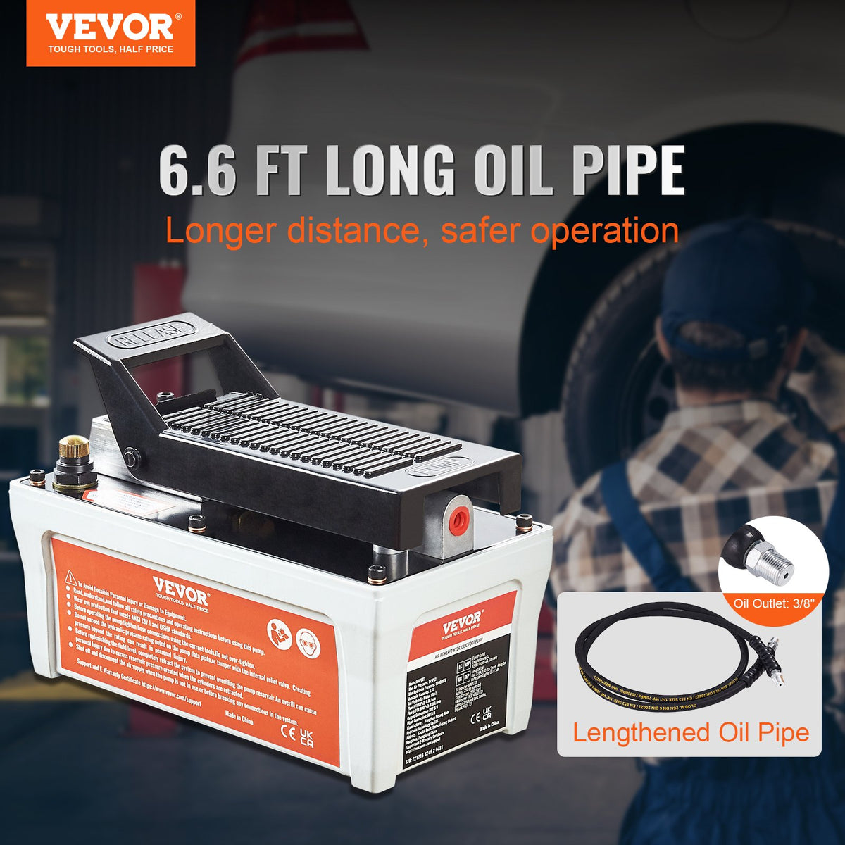 VEVOR Air Hydraulic Pump - Select Your Configuration - HSMJTELECTRIC8F6HV0 - view 2