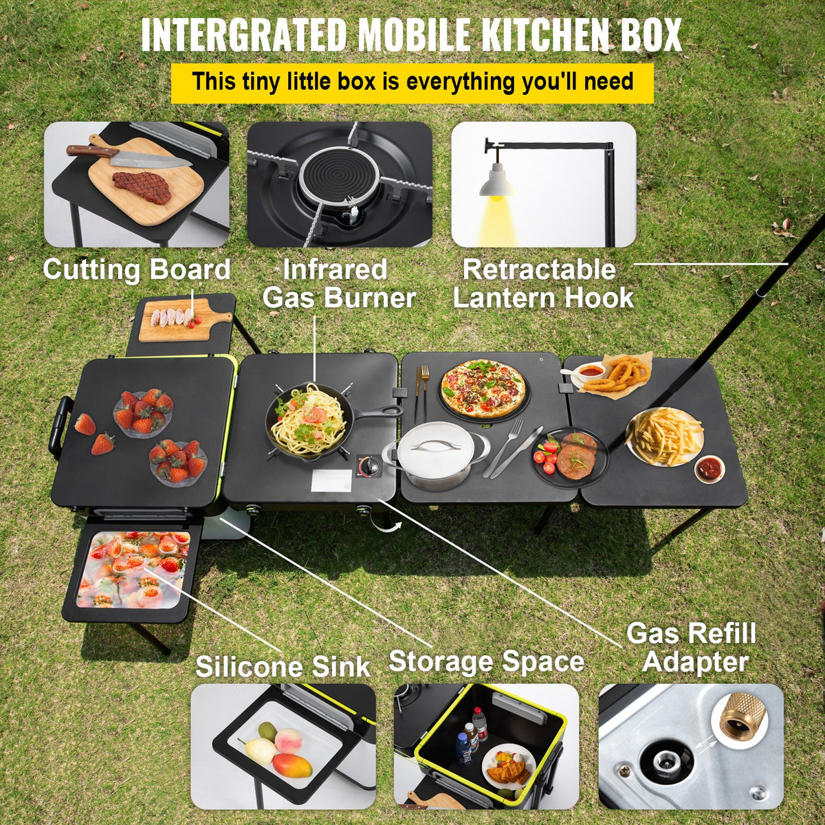 VEVOR Outdoor Camping Kitchen - Select Your Configuration - HWY45X47X53CMV3FSV0 - view 3