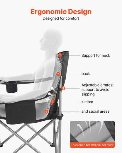 VEVOR Camping Folding Chair - Select Your Configuration - HWZDYXDXXSYSM48PB001V0 - view 3