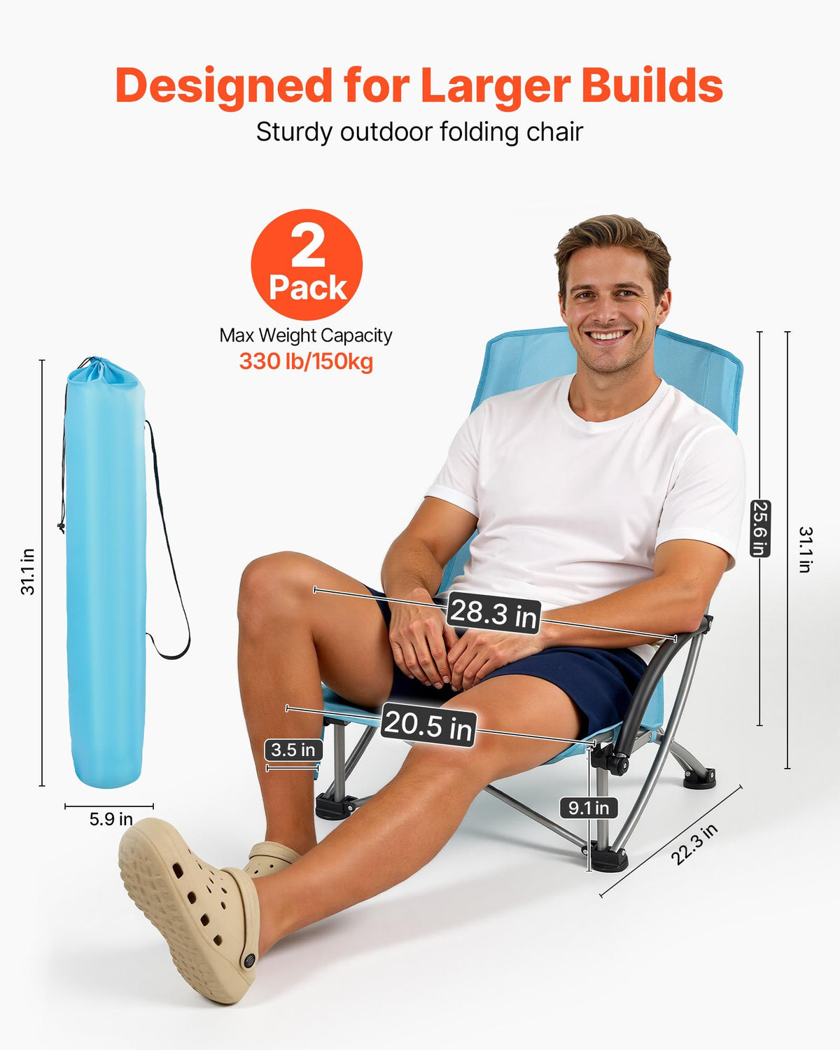 VEVOR Camping Folding Chair - Select Your Configuration - HWZDYXGBSTY23ZK53001V0 - view 2