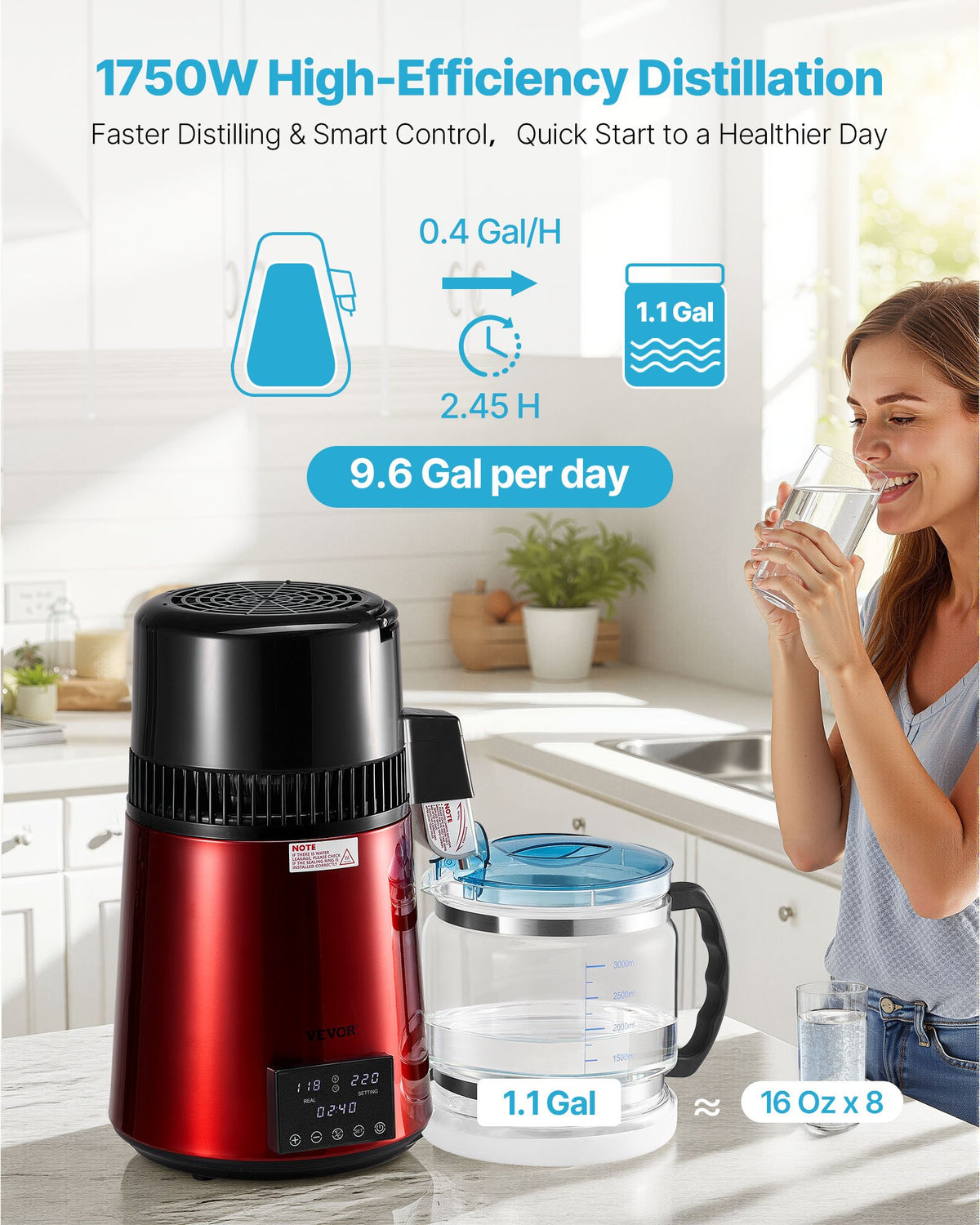 VEVOR Water Distiller - Select Your Configuration - ICKZBXGZLSJZ7YEGY001V1 - view 2