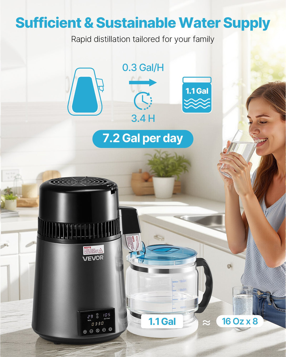 VEVOR Water Distiller - Select Your Configuration - ICKZBXGZLSJZFYP0Q001V1 - view 2