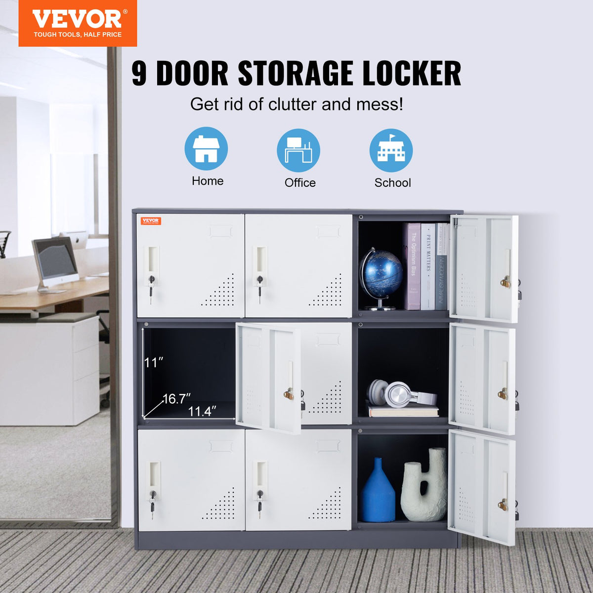 VEVOR Metal Locker - Select Your Configuration - JCJHSBMY33180TSQWV0 - view 2