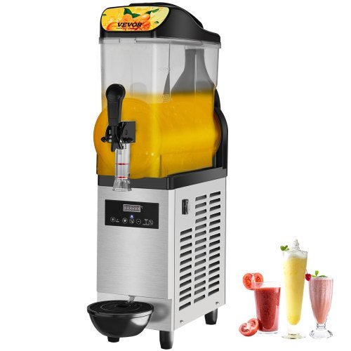 VEVOR Commercial Slushy Machine, 12L/3.2Gal Stainless Steel Margarita Smoothie Frozen Drink Maker, 50 Cup Triple Bowl Slushie Maker, 500W Slushie Machine for Home Party - JJKXRJHSGMC12APAUV1 - view 1