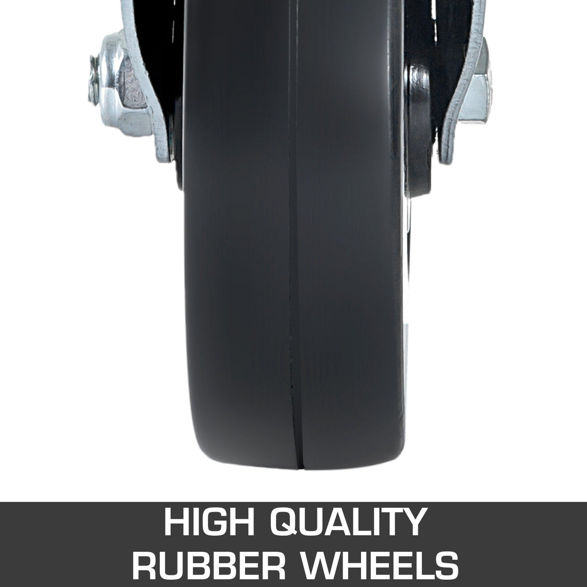 VEVOR 8 in Rubber Caster Wheels, Set of 4 - product view 3