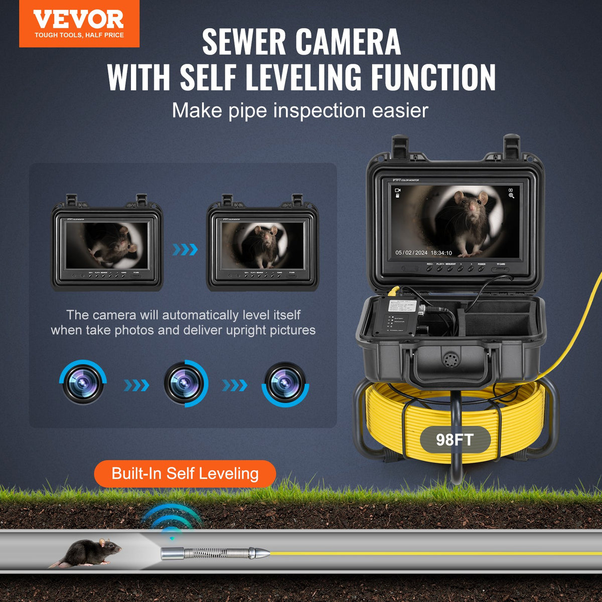 VEVOR Sewer Camera - Select Your Configuration - JLKXSGDNKJ9Y9ATFTV1 - view 2