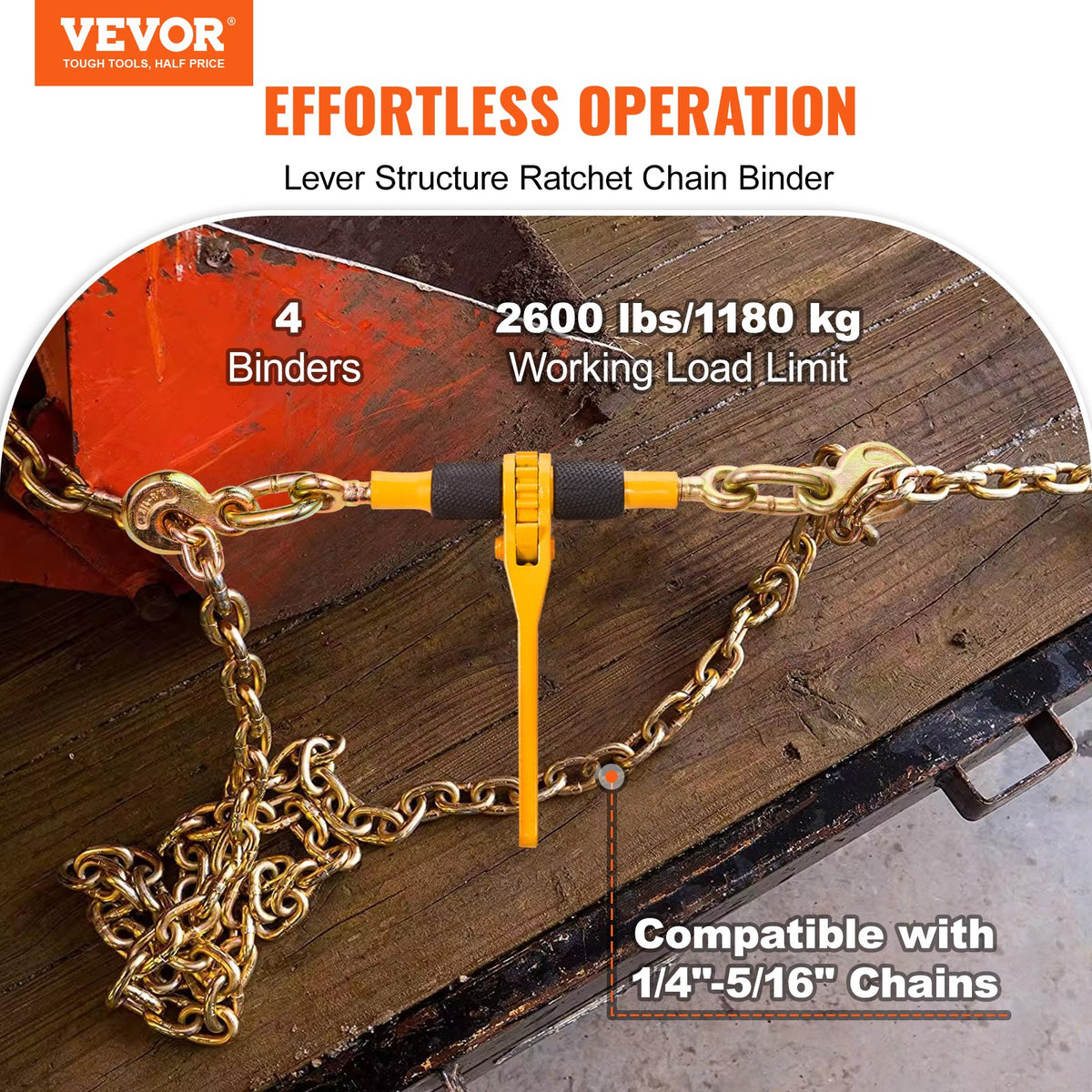 VEVOR Ratchet Chain Binders - Select Your Configuration - JLLJQ4PCS2609NUP9V0 - view 2