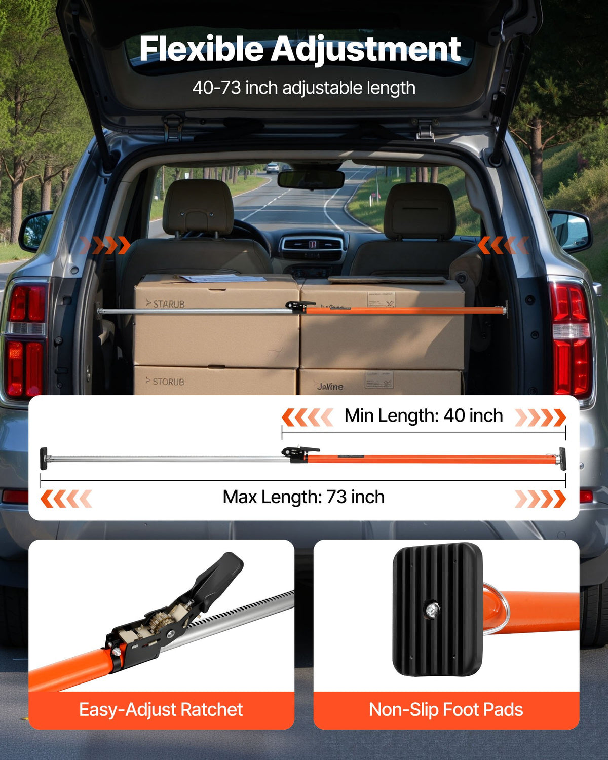VEVOR Cargo Bars - Select Your Configuration - JLSSSHLJLS1JUO4F3001V0 - view 3