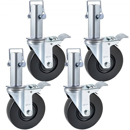 VEVOR 5 in Rubber Caster Wheels, Set of 4 - product view 1