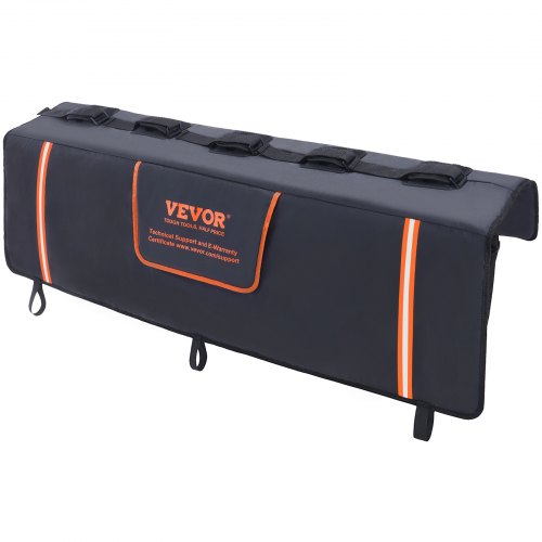 VEVOR Tailgate Bike Pad, 53" Truck Tailgate Pad Carry 5 Mountain Bikes, Upgraded Grooves Tailgate Protection Pad with Reflective Strips and Tool Pockets, with Camera Opening for - JQKWMD54INCHBNMSFV0 - view 1
