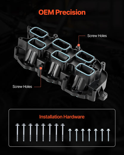 VEVOR Intake Manifold, with Gasket, Engine Intake Manifold Assembly Compatible with 2011-2015 Grand Cherokee, Manifold Replacement Replace 3009-167ALU, 051 841 99 AF, 051 841 99