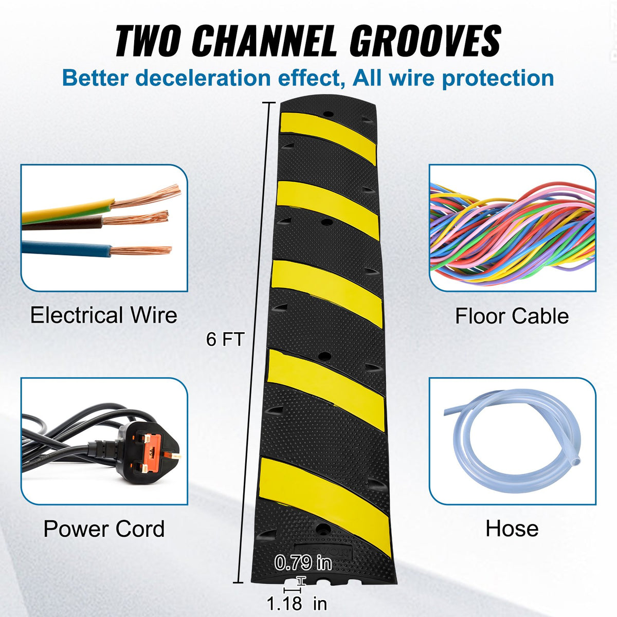 VEVOR Cable Protectors & Ramps - Select Your Configuration - JSDDLBHQXJZTA4MA6V0 - view 3
