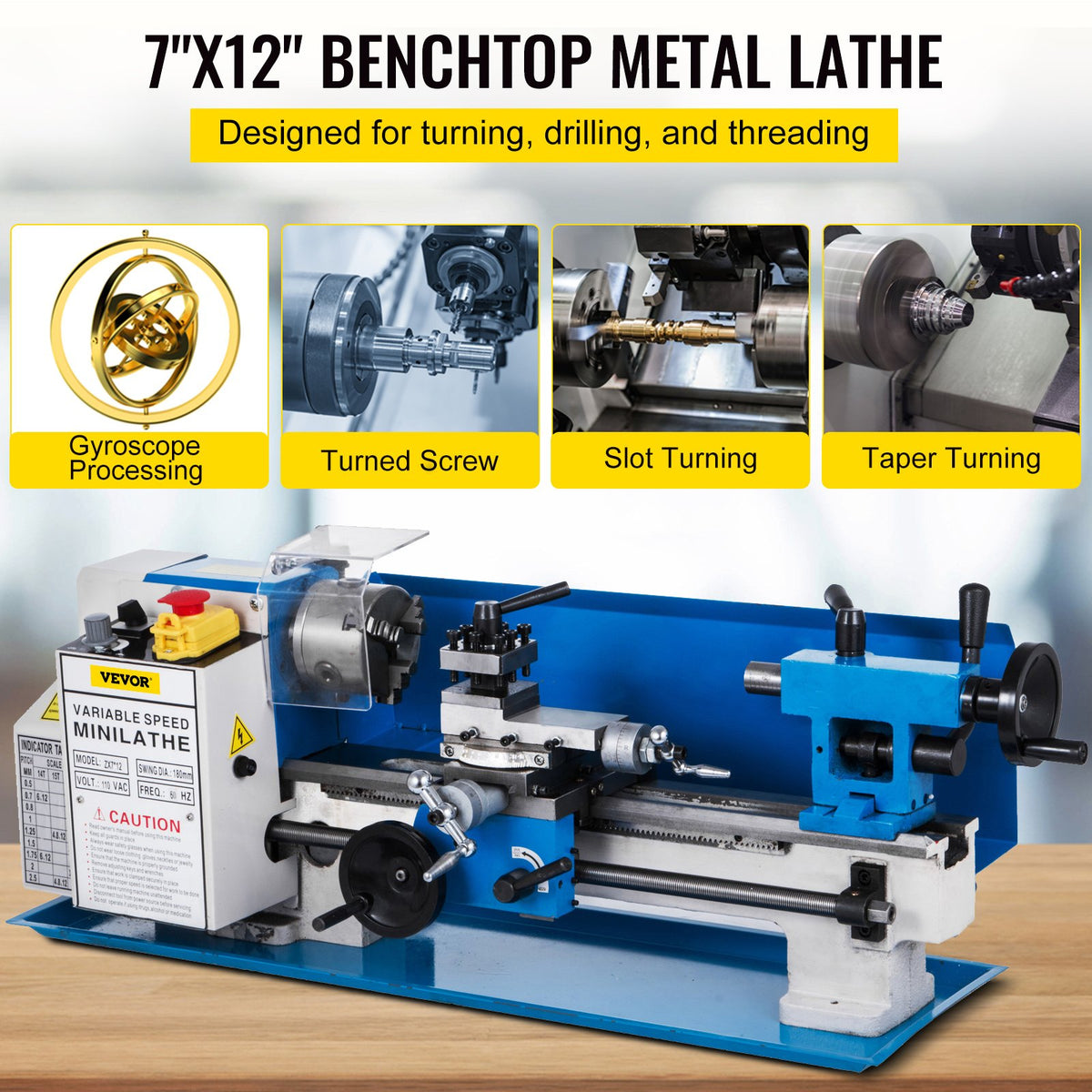 VEVOR Metal Lathes - Select Your Configuration - JSMNCC0618-3BYS01V1 - view 2