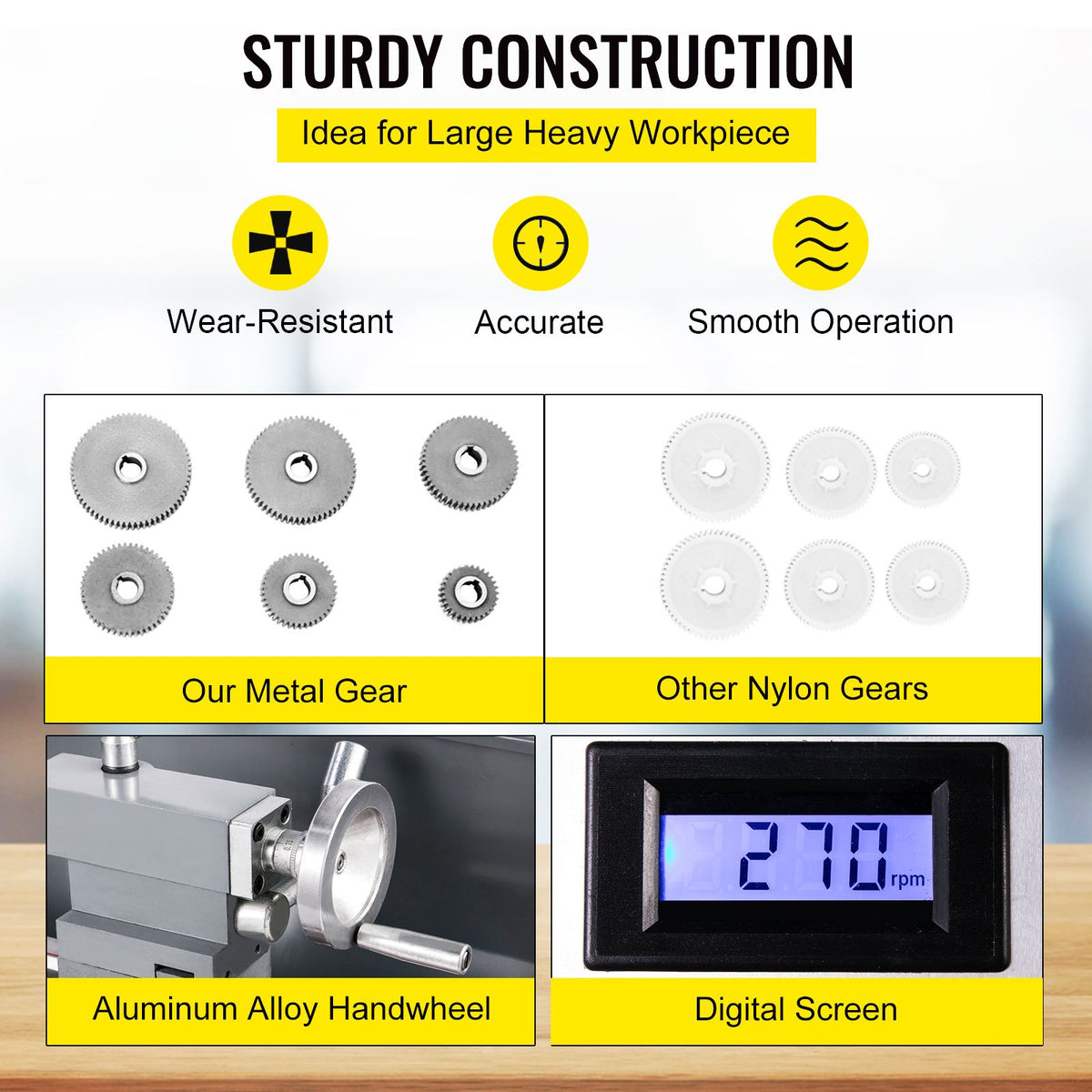 VEVOR Metal Lathes - Select Your Configuration - JSMNCC220X750-001V1 - view 3