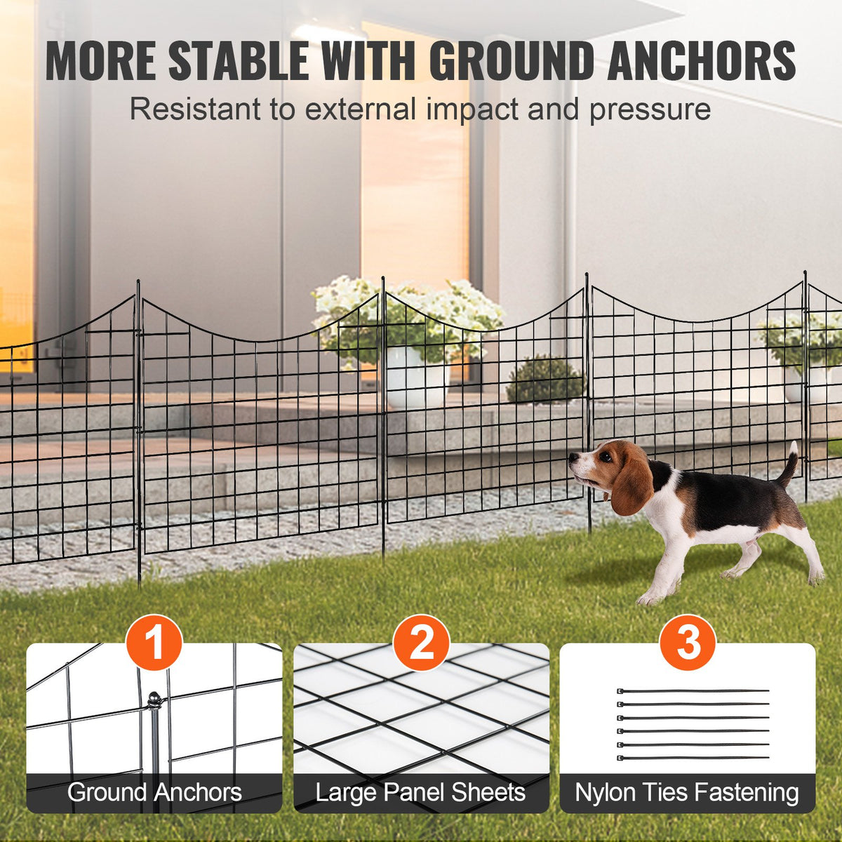 VEVOR Metal Fence Panels - Select Your Configuration - JSWL385295INRNI2VV0 - view 3