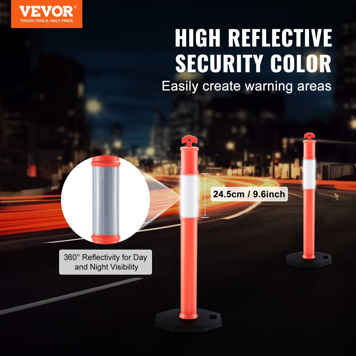 VEVOR Traffic Delineator Posts - Select Your Configuration - JTJSZXJDZ2PC6YRU9V0 - view 2