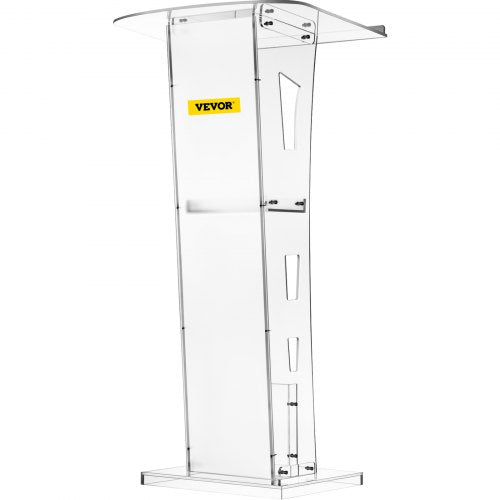 VEVOR Acrylic Podium 45\" Tall Plexiglass Podium 26.8\"x15\" Table Acrylic Pulpits for Churches with 8 mm Thick Acrylic Board Acrylic Podiums and Lecterns Design for Lecture Recita - JTYKLYJT45C000001V0 - view 1