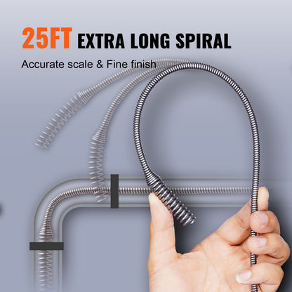 VEVOR Handheld Drain Cleaner Machine - Select Your Configuration - JXKSC25FT14IN9TZMV0 - view 3