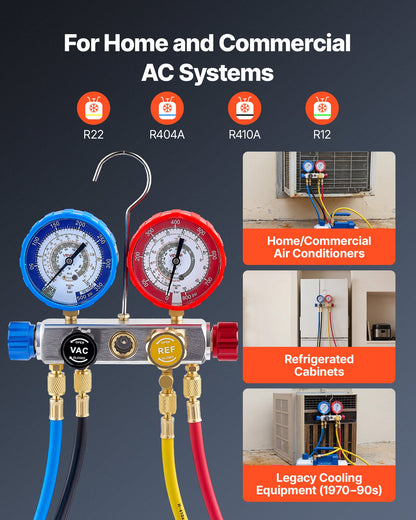 VEVOR AC Gauge Set - Select Your Configuration - JXLMB4TLBDSTGNWO6001V0 - view 3